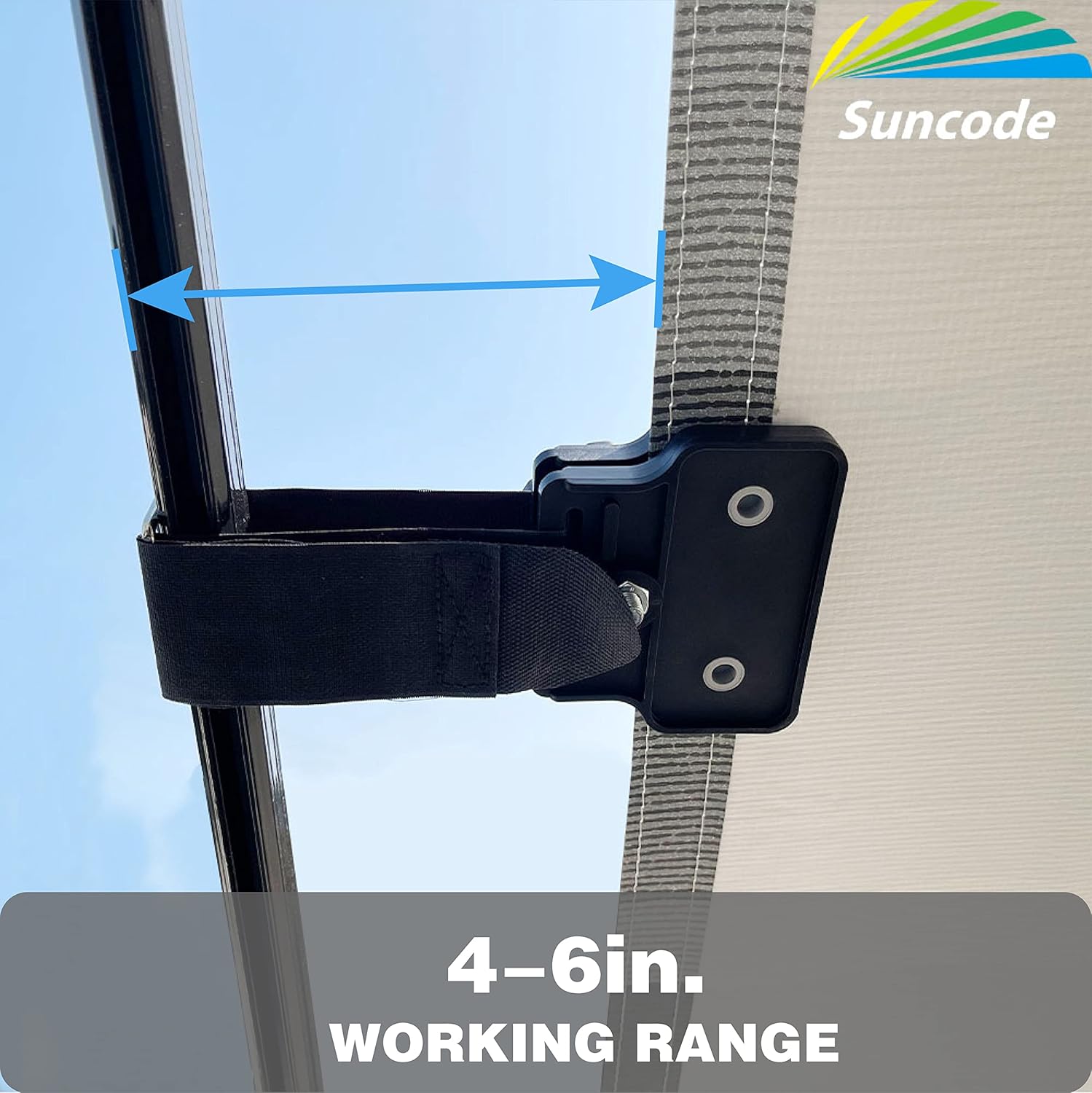 Suncode Awning De-Flapper 2 Pack Black RV Awning De-Flapper Rust Resistant Medium Protects from Costly Rips and Tears