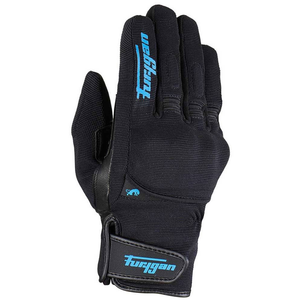 Furygan Jet All Season D3O, Gloves Waterproof - Black/Blue - L