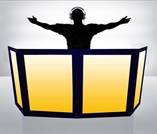 DJ Facade / DJ Booth by Dragon Frontboards: Naga 2 LG 2 SM - 4 Panel / Black Frame