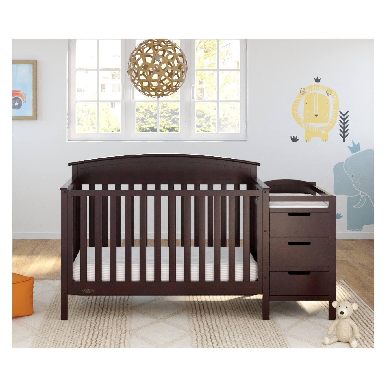 Graco Benton 4-in-1 Convertible Crib and Changer - Espresso