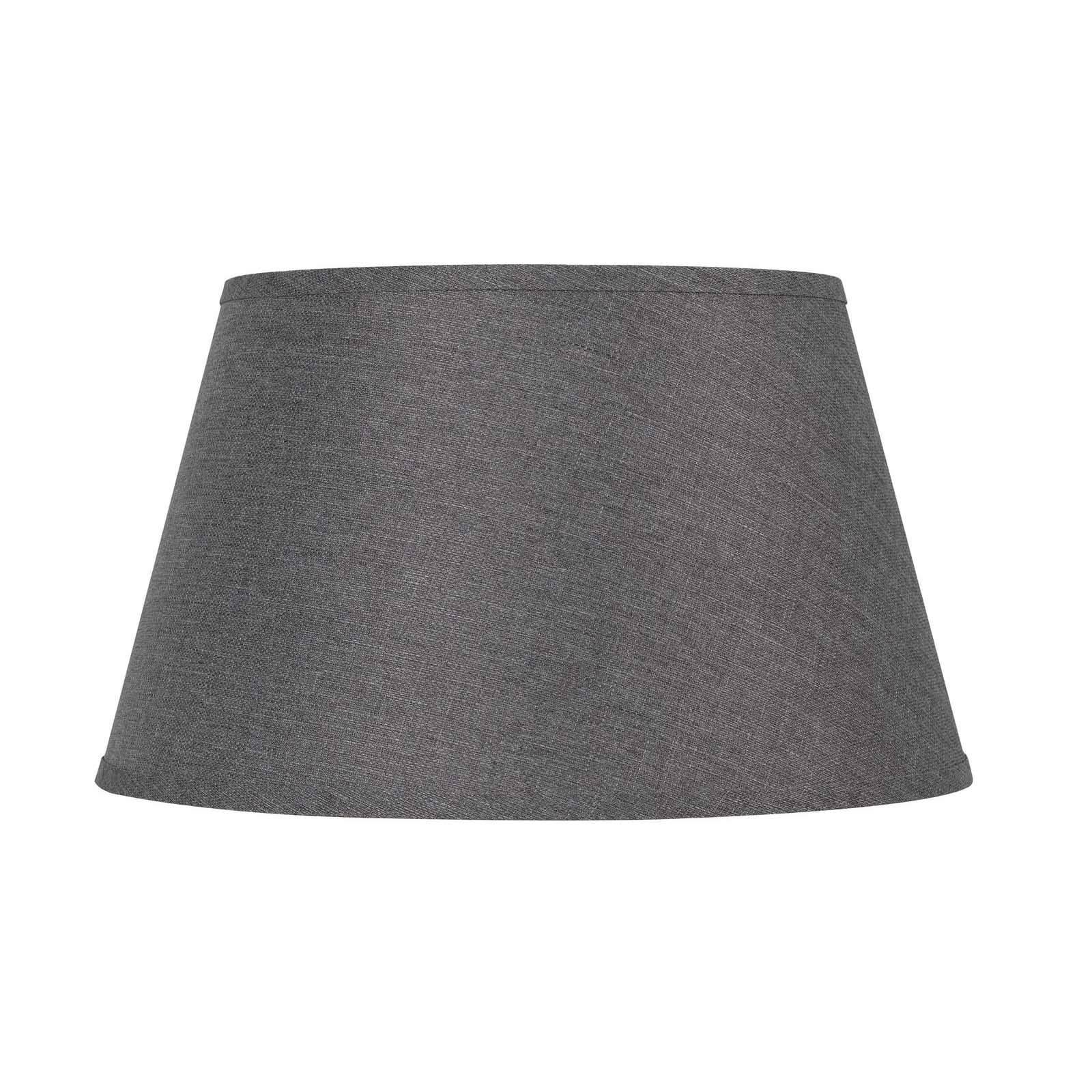 Cal SH-8112-19F Round Hardback Linen Shade, Grey