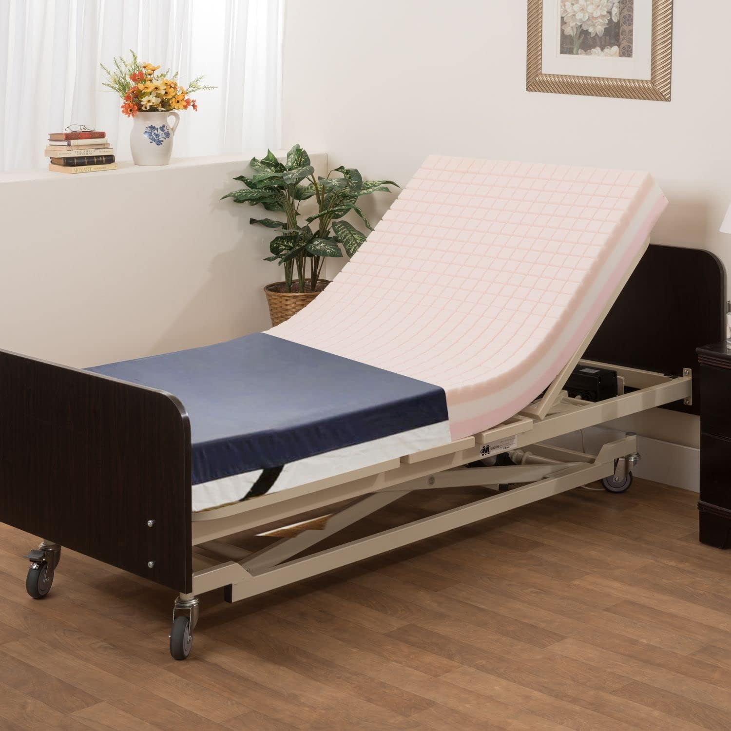 Pressure Redistribution Foam Hospital Bed Mattress - 3 Layered Visco Elastic Memory Foam - 76