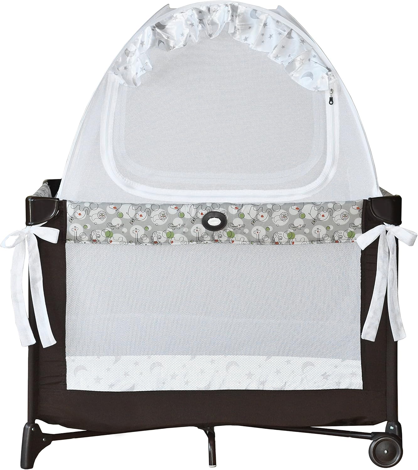 Baby Crib tent By Pro Baby Safety - Premium Pop up Tent - Canopy Netting Cover -See Through Mesh, Nursery Mosquito Net - Stylish and Sturdy Infant Crib Topper -Protect Your Toddler from Falls or Bites Pack of 2