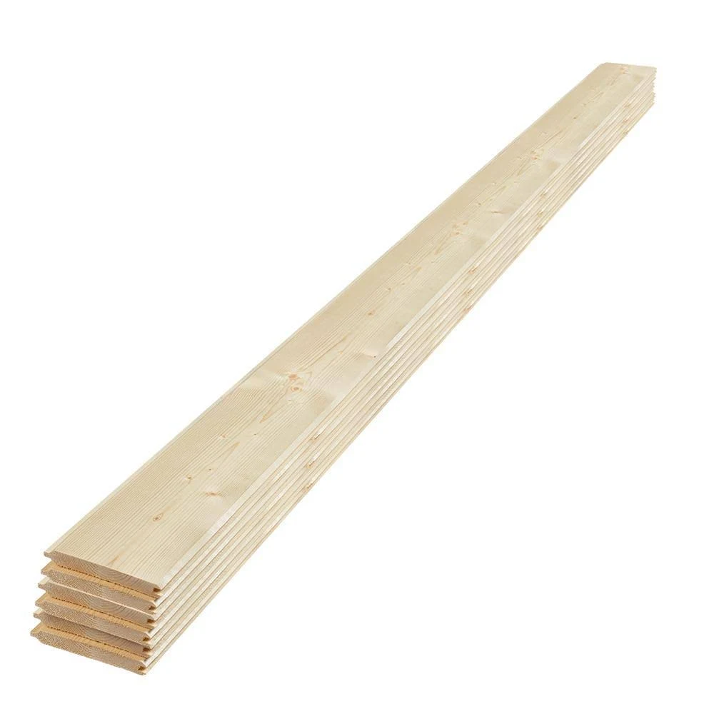 UFP-Edge 1 in. x 6 in. x 8 ft. Unfinished Pine Tongue and Groove Shiplap Siding Board (6-Pack)