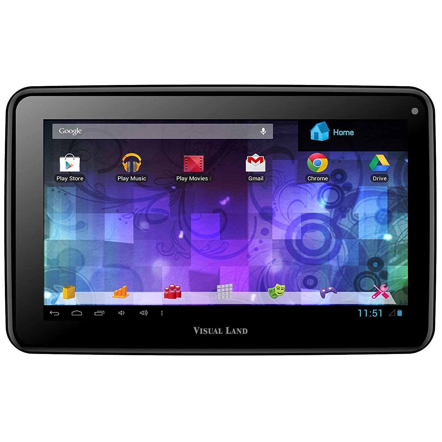 Visual Land Prestige Pro 7x22 8GB Android Tablet, Color: Black