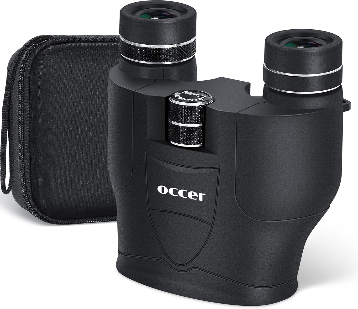 occer Upgraded 12x25 Binoculars for Adults 3.14in Wide Pupil Distance - Compact HD Binoculars Large Eyepiece for Stable Vision - High Resolution Lightweight Binocular for Bird Watching,Concert,Hunting
