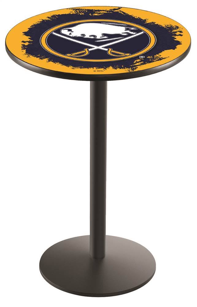 Holland Bar Stool L214 - Black Wrinkle Buffalo Sabres Pub Table 36 inch