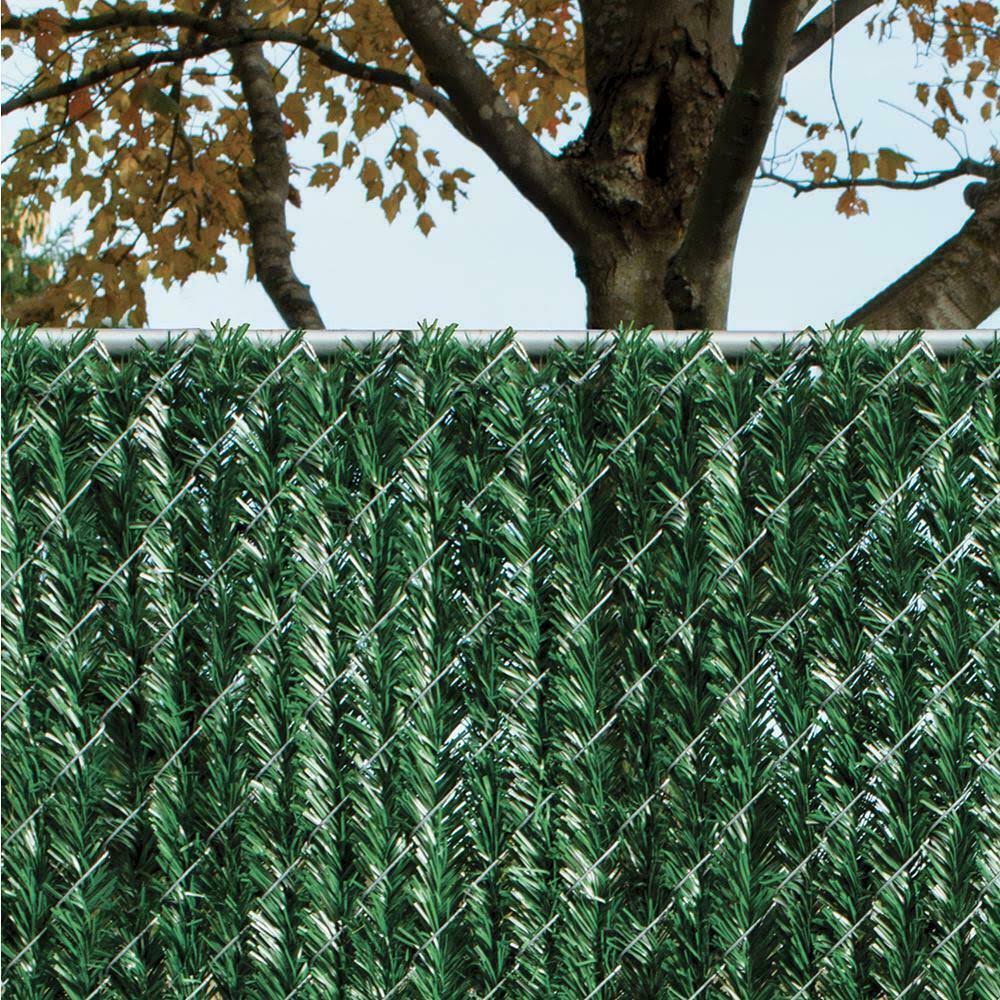 Yardgard 4 ft. H x 5 ft. W Green Privacy Hedge Slat Vinyl Fence Panel