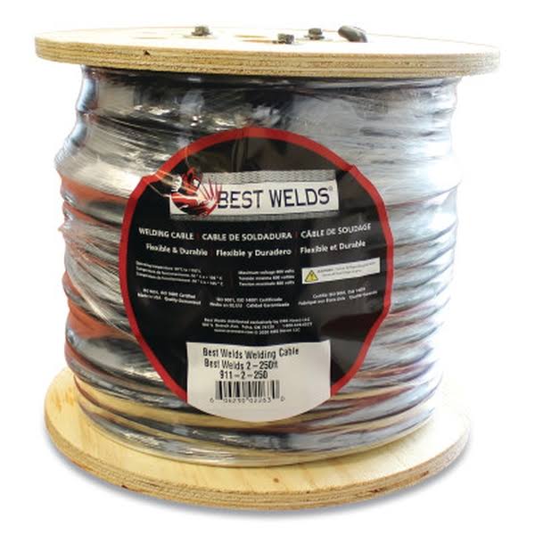 Best Welds 911-3/0x25 Welding Cable, 3/0 AWG, 25 ft, Black