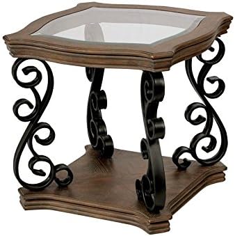 Furniture of America Whittacher Wood End Table in Rustic Natural Tone