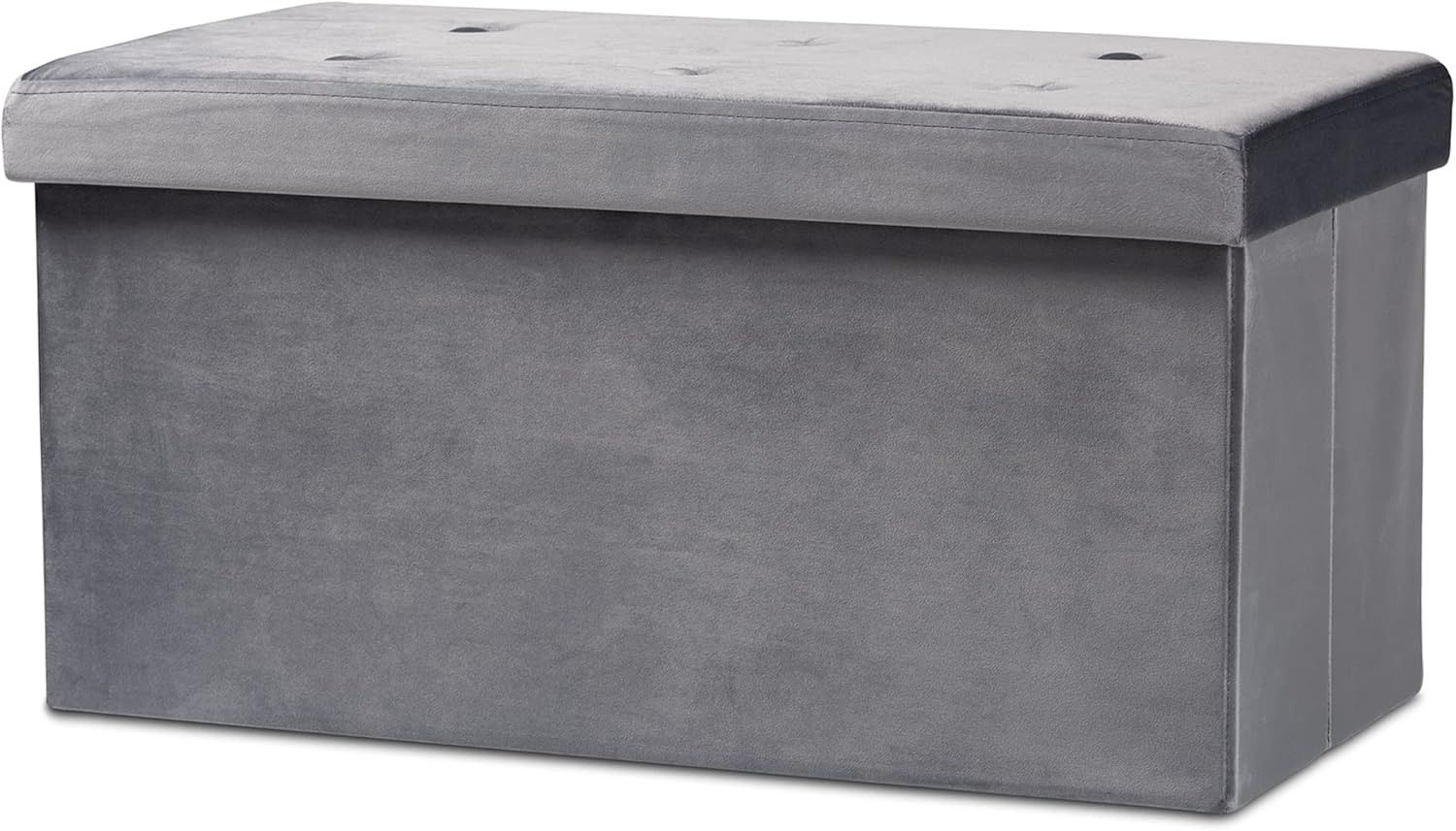 Baxton Studio 196-12511-AMZ Ottomans, Charcoal Pack of 2
