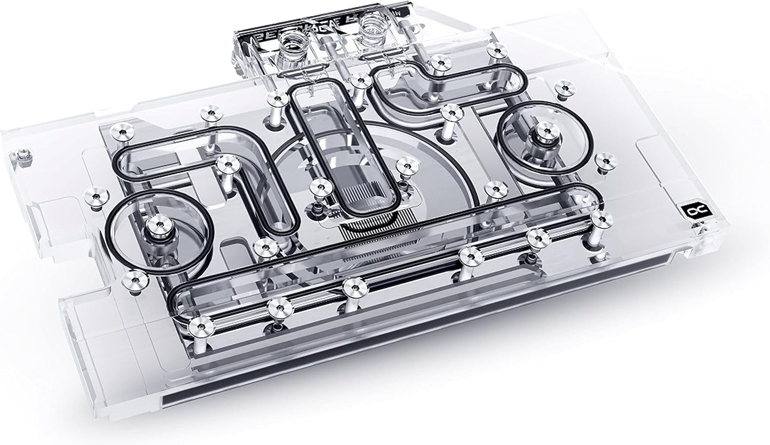 Alphacool Eisblock Aurora GPX-N GPU Water Block & Backplate, RTX 3070 (TUF/Dual), D-RGB, Nickel/Plexi