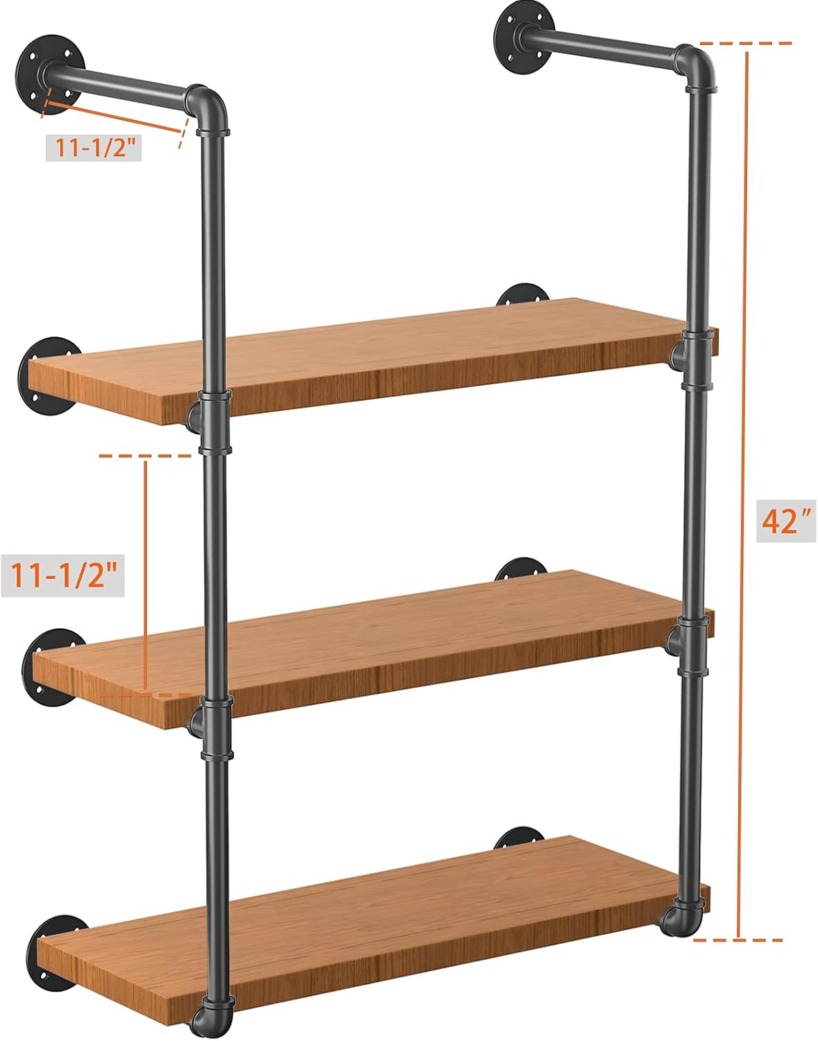 LuckIn Pipe Shelving Kit for DIY 42