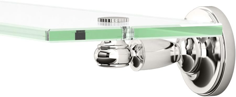 Gatco 4126 Tavern Glass Shelf, Polished Nickel Pack of 2