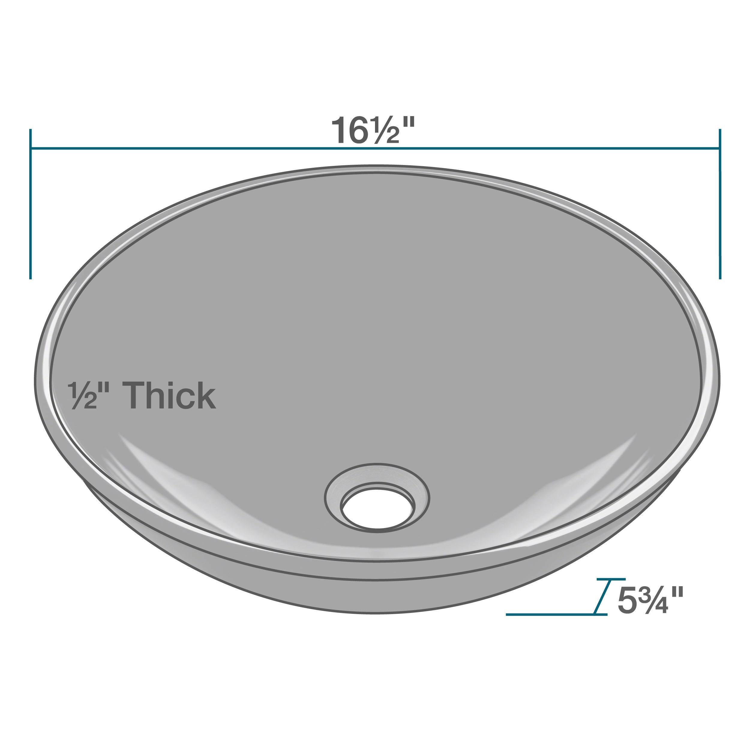 Polaris P106 Black Bathroom Vessel Sink and Waterfall Faucet Ensemble, Chrome