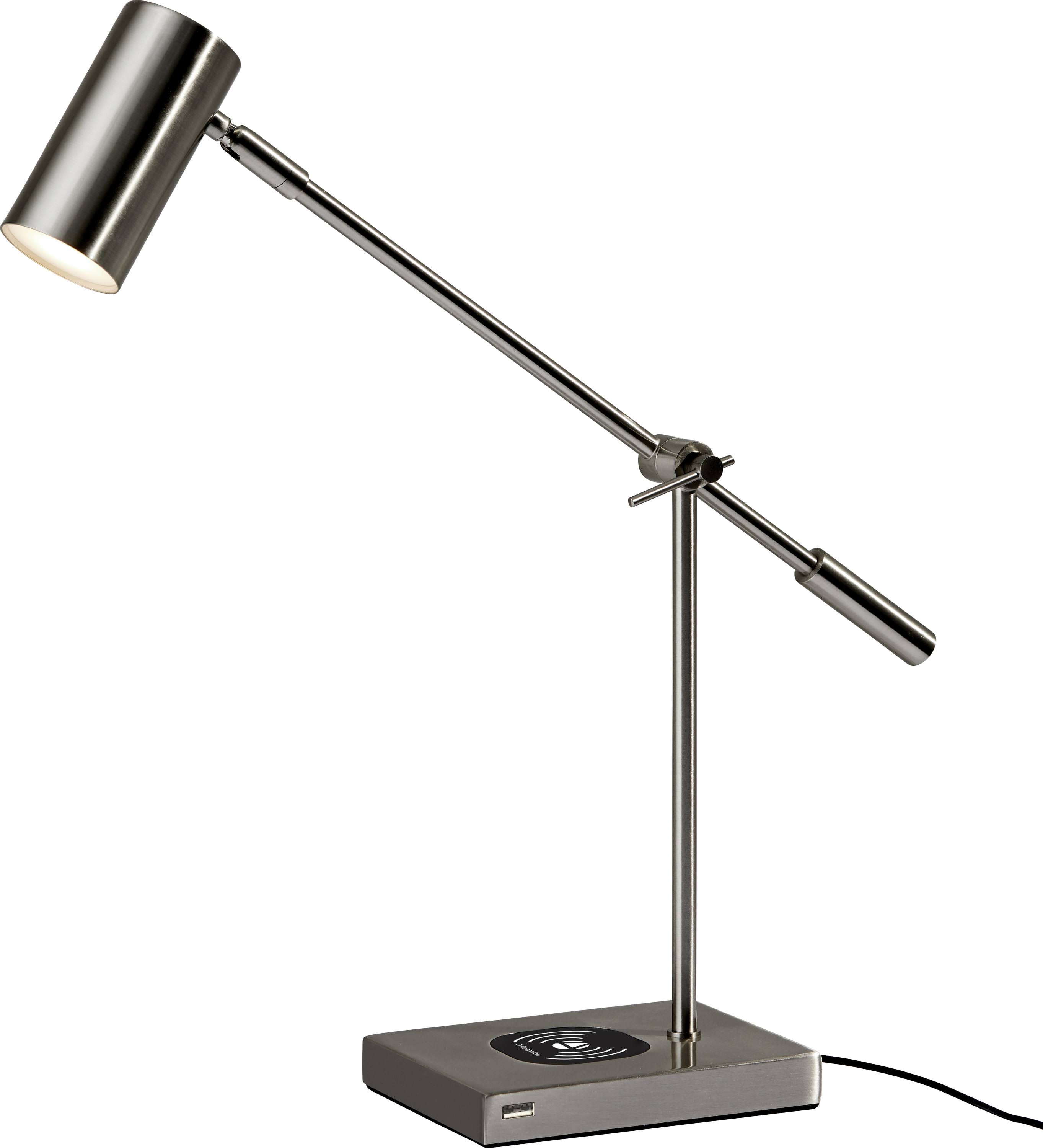 Adesso COLLETTE - Desk lamp - LED - 7 W - 3000 K - cylinder - brushed steel (pack of 12)
