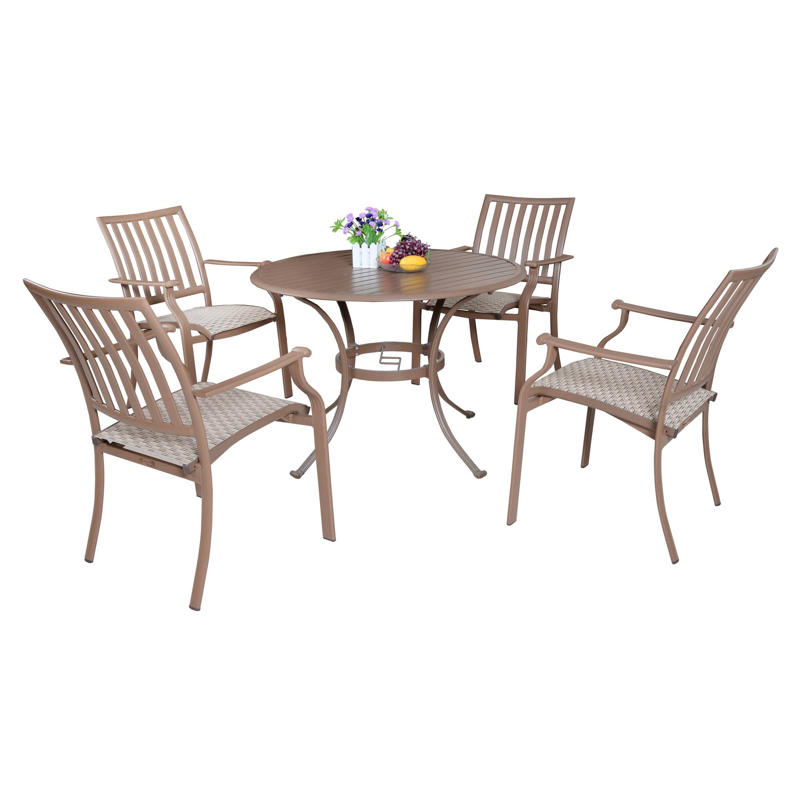 Panama Jack 5-Piece Island Breeze Slatted Outdoor Dining Set