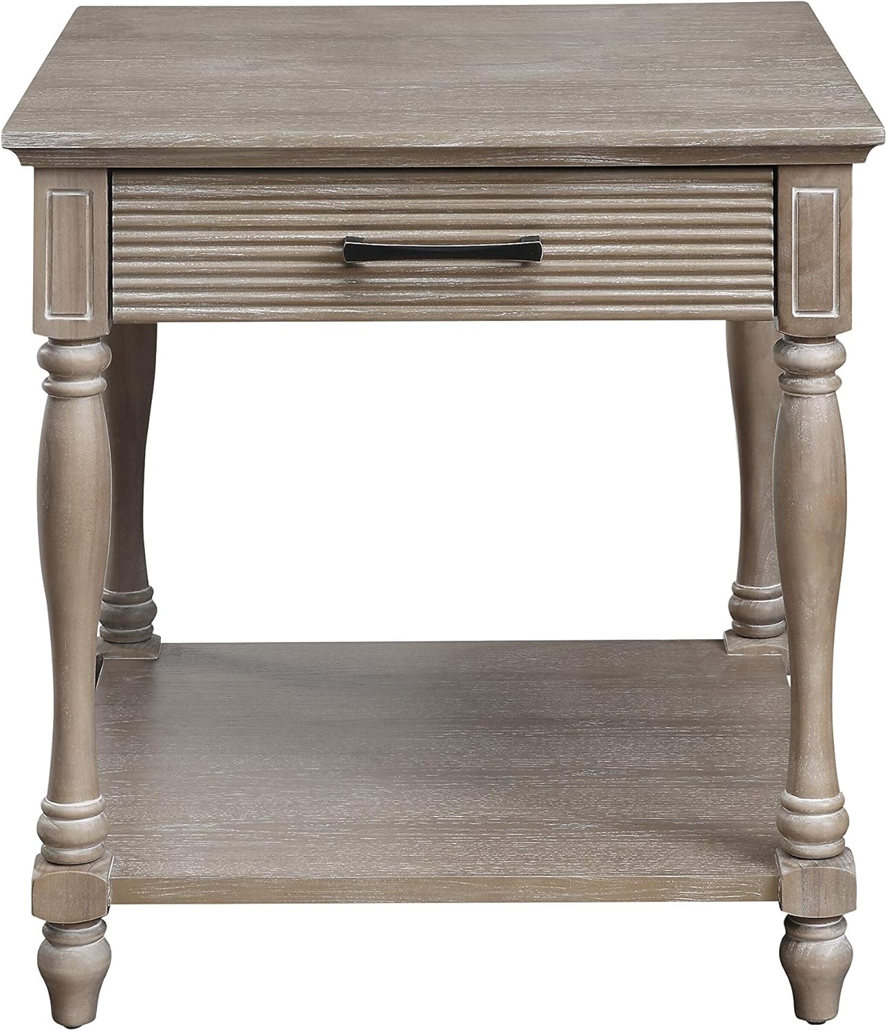 Acme Furniture Ariolo End Table, Antique White