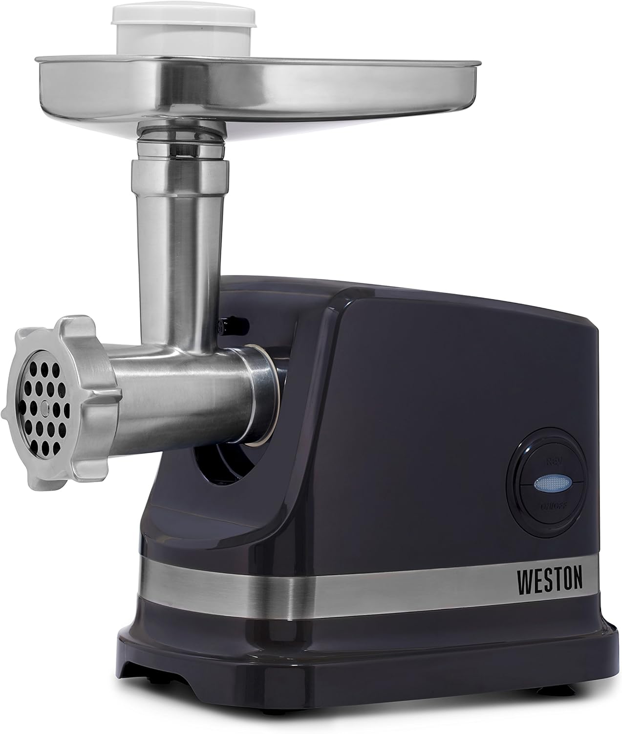 Weston 33-1201-W Number 8 Electric Meat Grinder and Sausage Stuffer, 575 Watt, Black