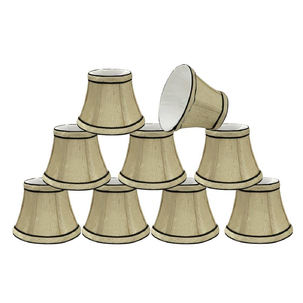 Aspen Creative 30003-9 Bell Chandelier Clip-On Shade Set (9 Pack), Ivory