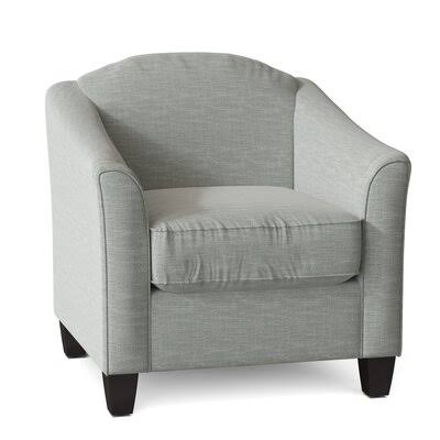 Birch Lane Birkett Armchair Body Fabric: Conversation Ivory, Leg Color: Black Walnut