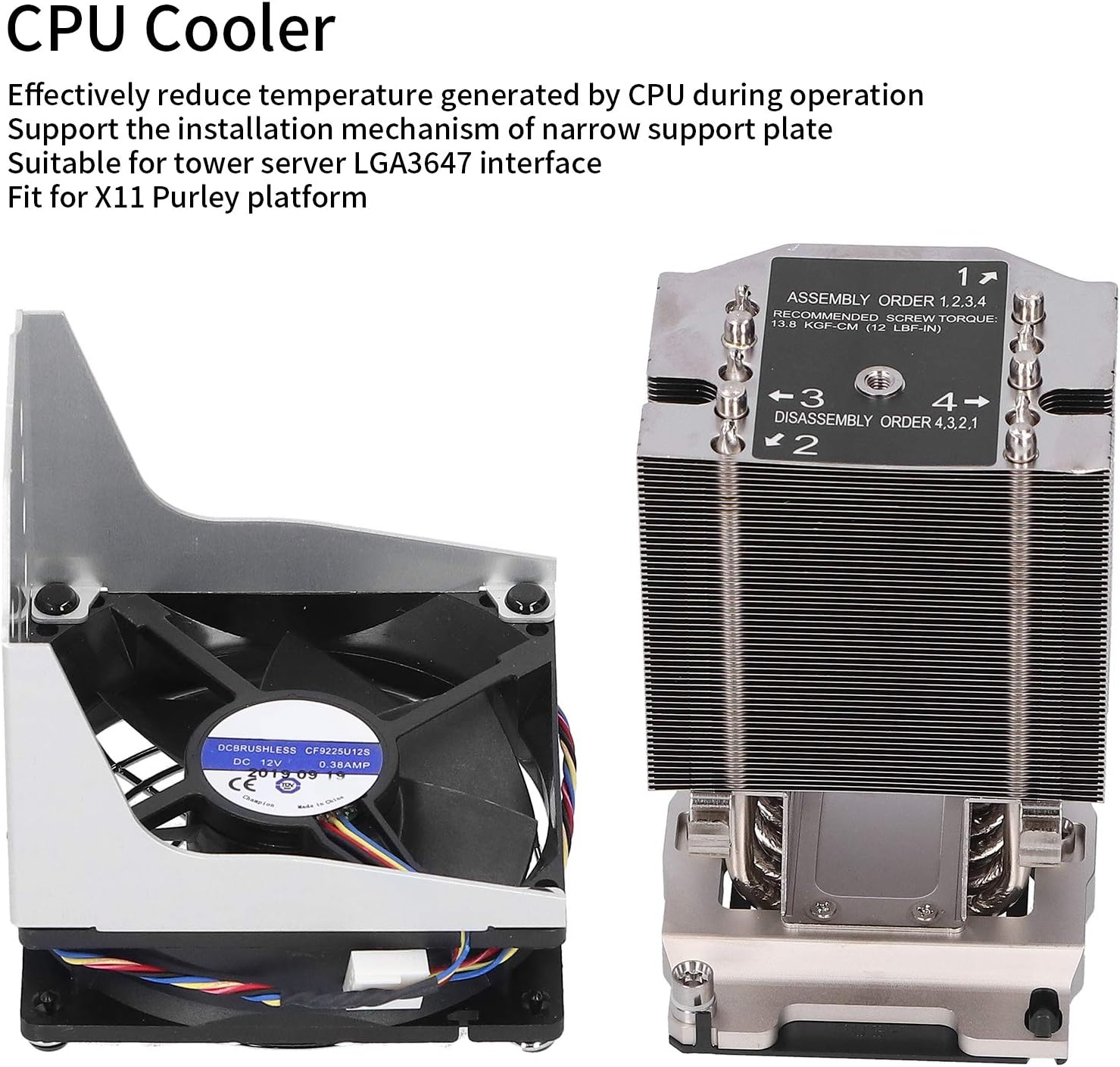 SNK-P0070APS4 LGA 3647-0 4U X11 Purley Platform CPU Heat Sink Cooling Accessories Radiator