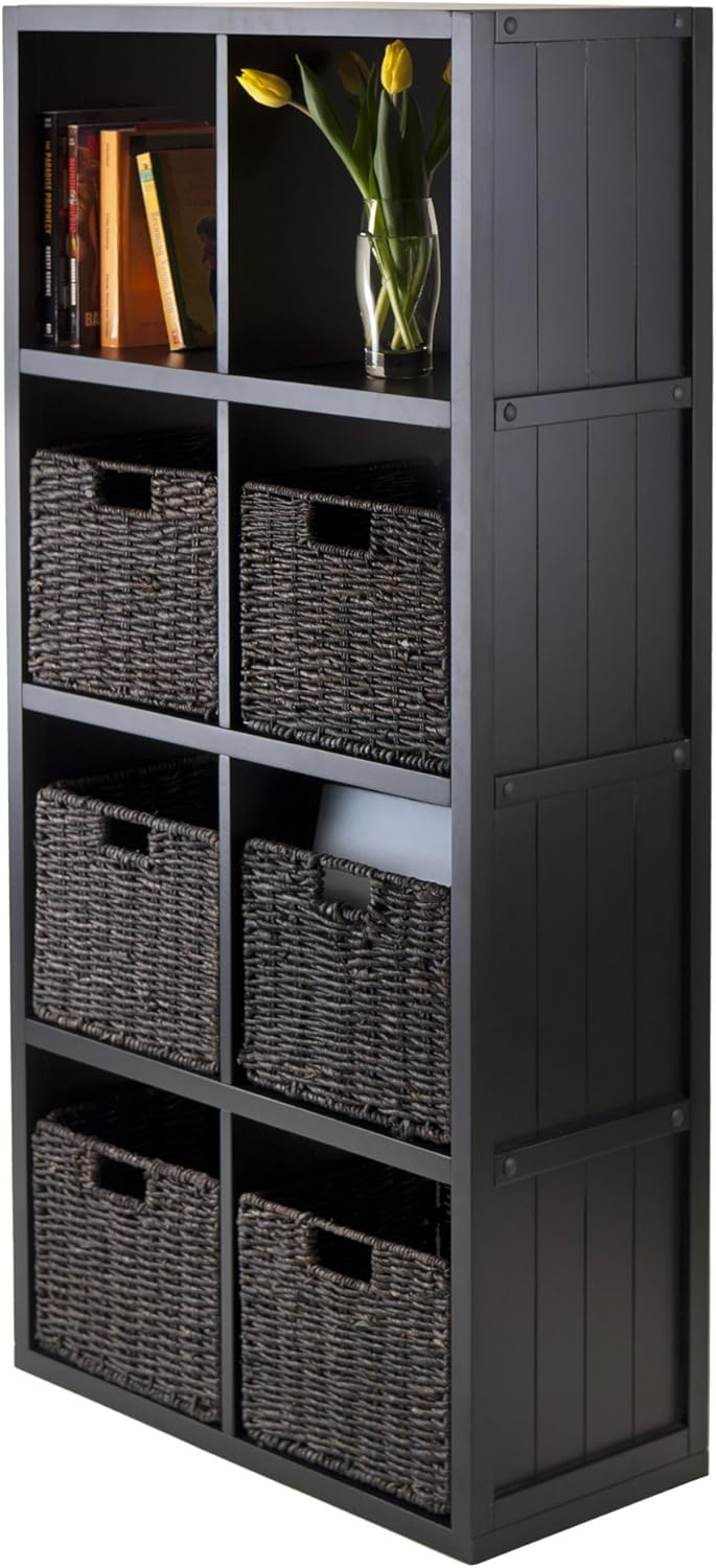 Winsome Timothy Storage/Organization, 6 Small, Black