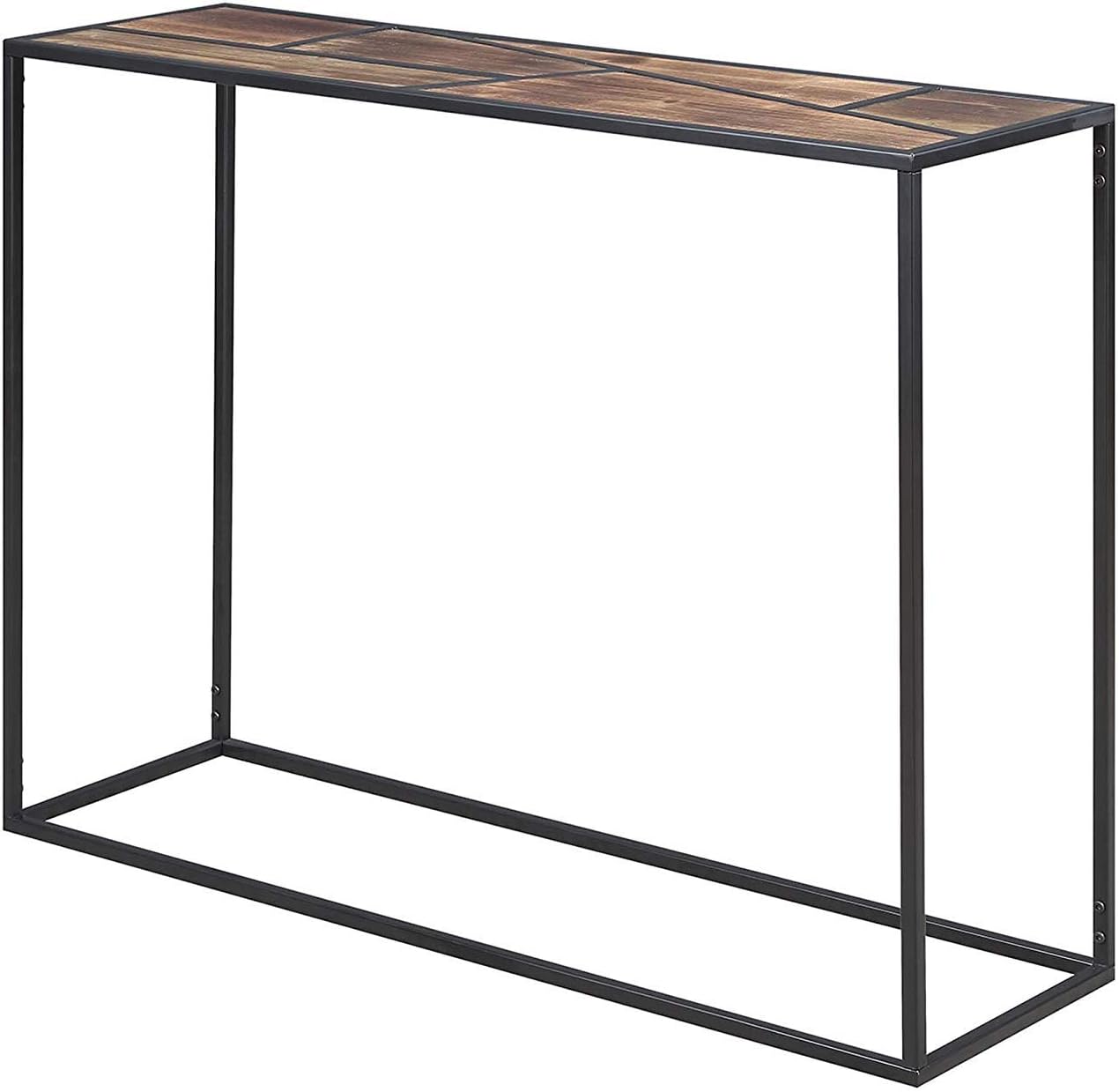 Convenience Concepts Geo Console Table, Wood Top / Black Frame