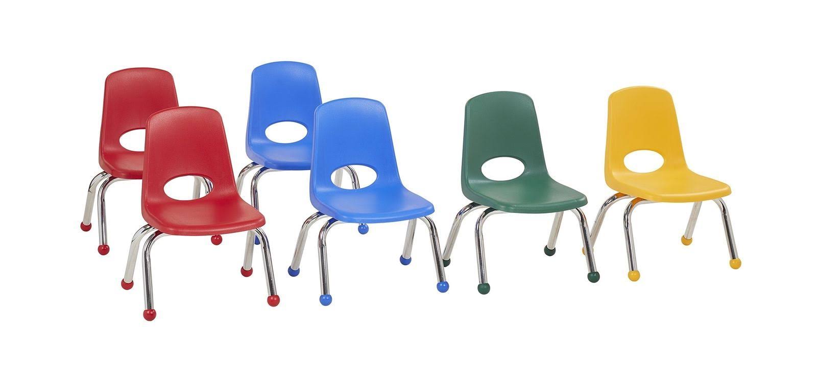 Ecr4kids 10x22 Stack Chair-Chrome Legs-6pc-AS