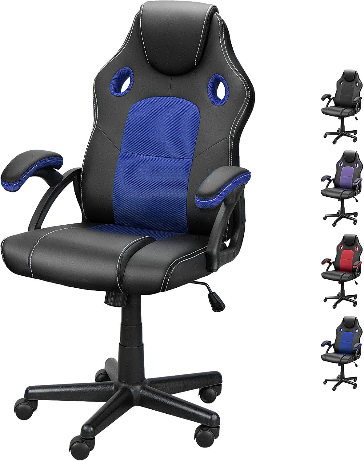DualThunder Gaming Chairs, Home Office Desk Chairs Clearance, Comfortable Cheap Gaming Office Chairs, Computer Chairs Video Game Chairs, Gaming Chairs for Teens Gamer, Swivel Rolling Chairs, Black