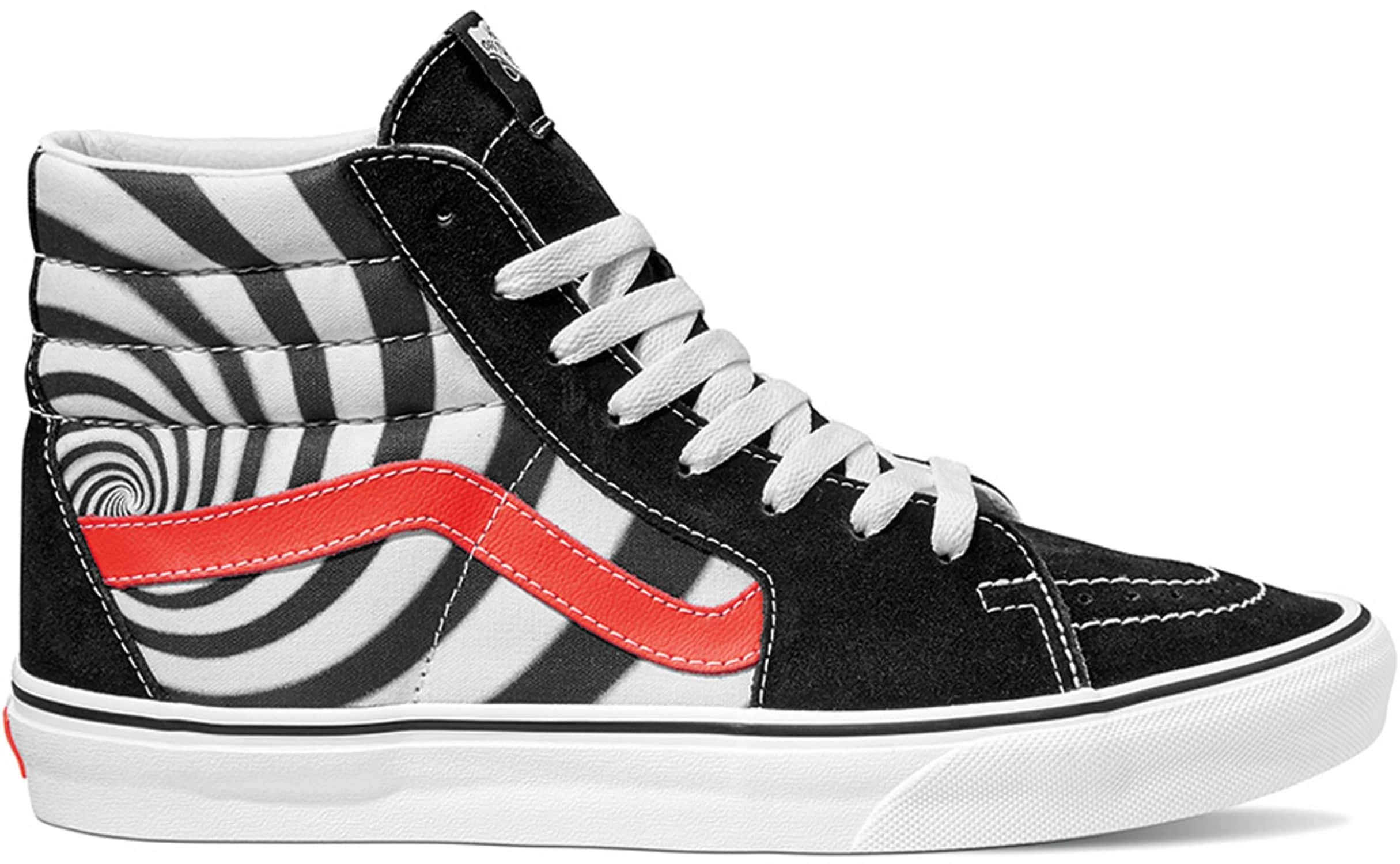 Vans Swirl Sk8-Hi (Black/Fiery Coral)