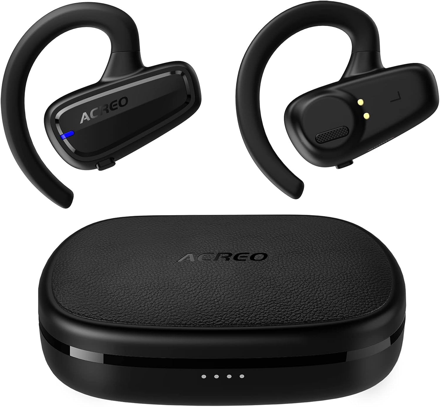The Next Generation Open Ear Headphones, ACREO OpenBuds【2022 Launched】, True Wireless Earbuds with Earhooks, Bluetooth Workout Headphones, 18 Hours Playtime with Case, IPX7 Waterproof