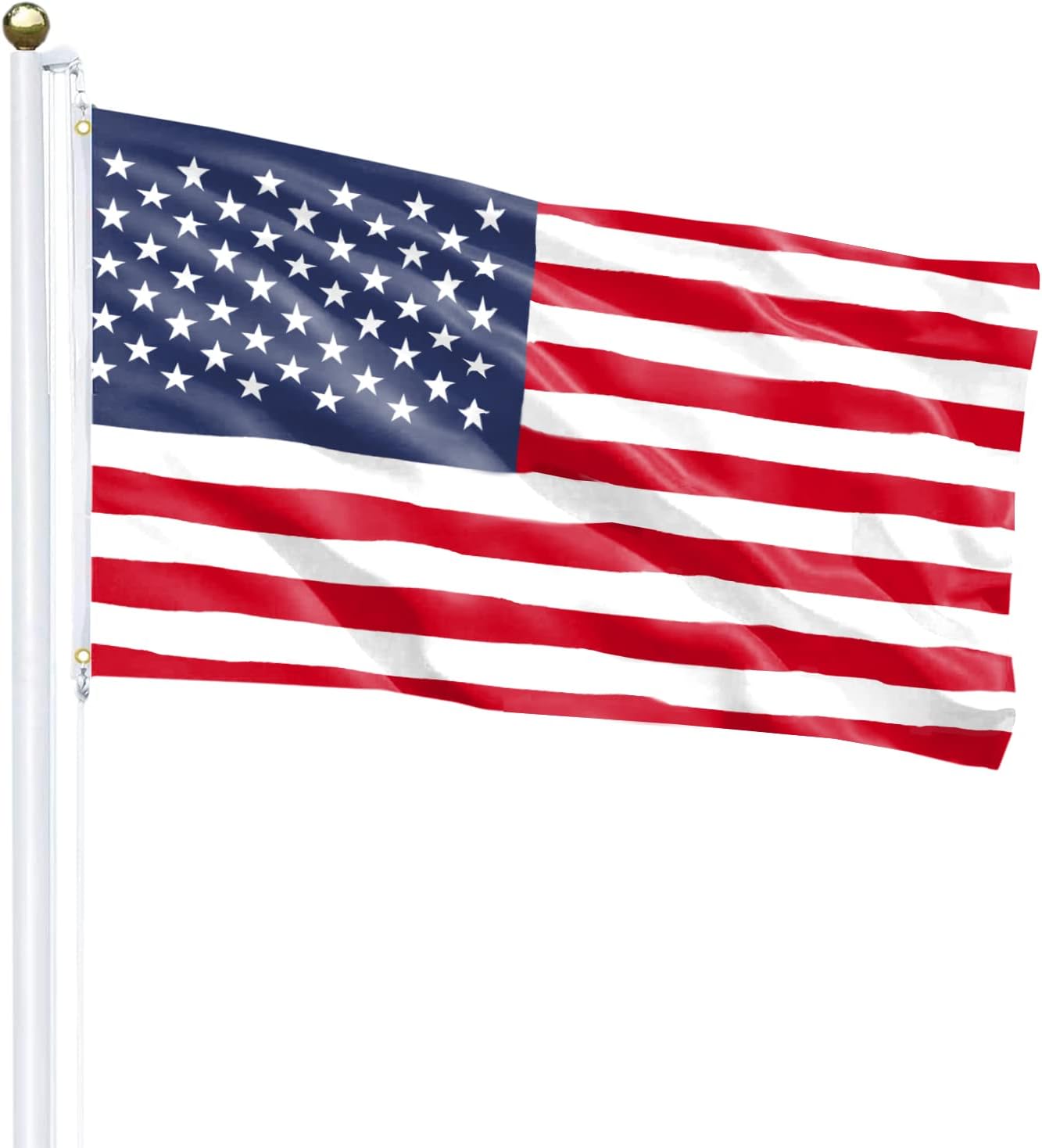 WONACTOR American Flags & Ukraine Flag Friendship For Outside 3&times;5 ft，Brass Grommets And Double Stitched Edges Decorations Indoor American Flag，Heavy Duty US Ukraine Garden Flags，American Flag Are Effective Against UV Rays