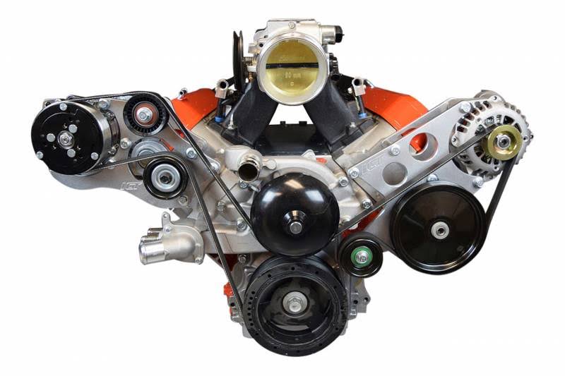 ICT Billet 551494X-1 - Sanden 508 LS1 Corvette A/C Air Conditioner Compressor Bracket Kit LS LSX AC