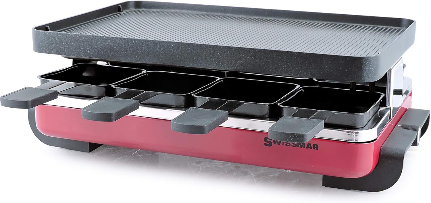 Swissmar Classic 8 Person Anthracite Raclette with Cast Aluminum Grill Plate