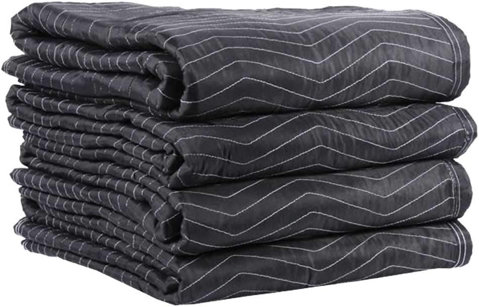 US Cargo Control Preferred Mover Moving Blanket - 80 Inches Long By 72 Inches Wide - Strong and Durable Black Polyester Material - Protect Your Valuables During A Move Or While In Storage (4)