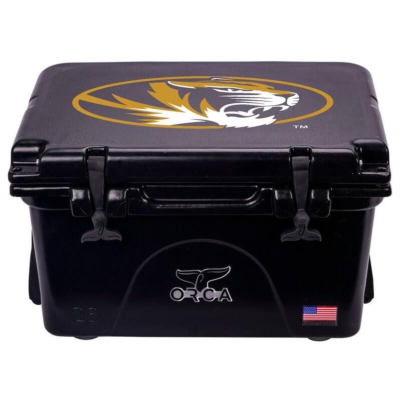 Orca Black Missouri Tigers 26 Quart Hard-Sided Cooler