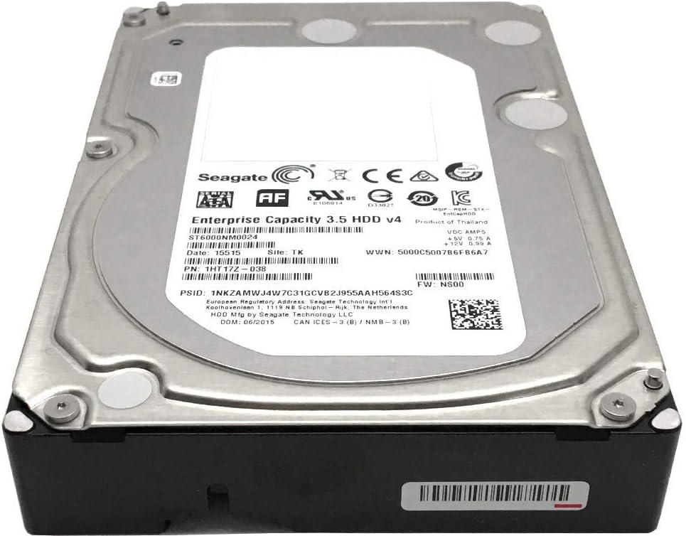 Seagate Enterprise Capacity ST6000NM0024 6TB 7200RPM 128MB Cache SATA 6.0Gb/s 3.5inch Enterprise Hard Drive - 5 Year Warranty (Renewed)
