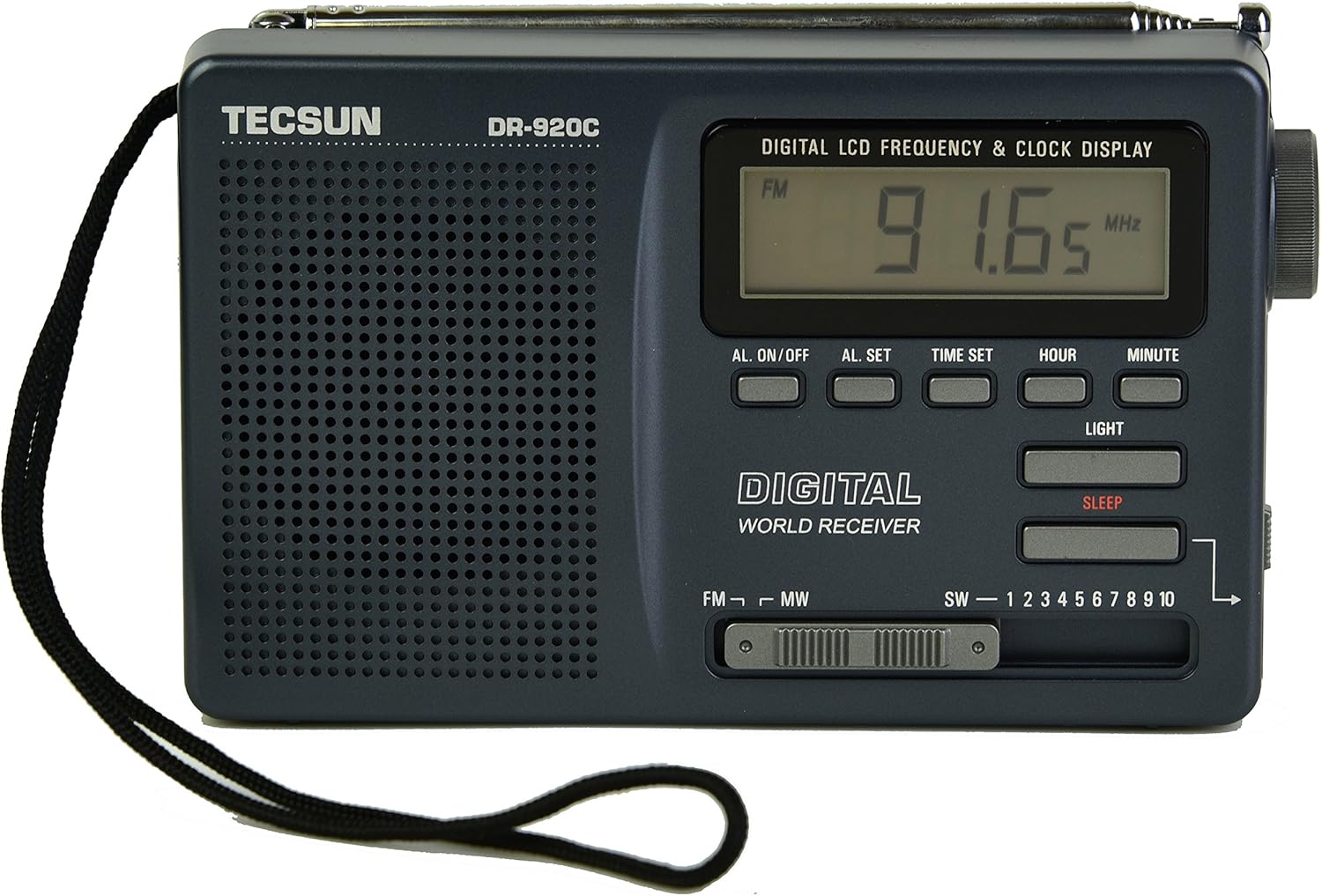 TECSUN DR-920C Digital FM/MW/SW World Band Radio (Black Color) Pack of 2