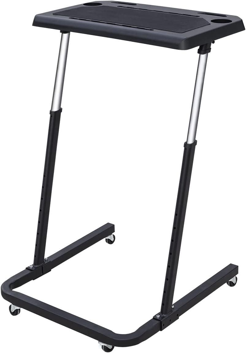Racketon Large Panel Height Adjustable Bike Trainer Desk Portable Workstation Standing Desk Indoor Cycling Fitness Desk