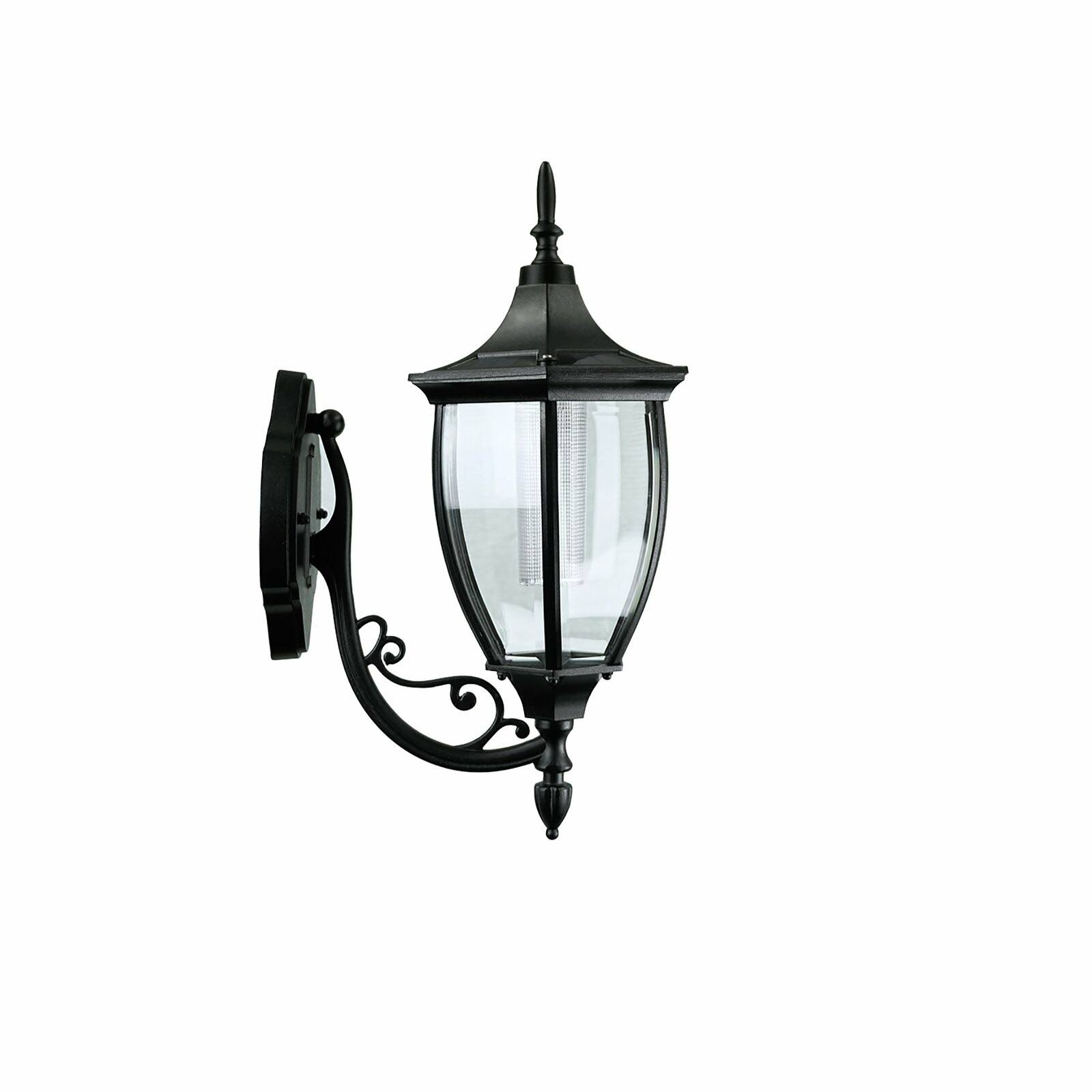 Sun-Ray Crestmont Wall Mount Solar Lantern - Black