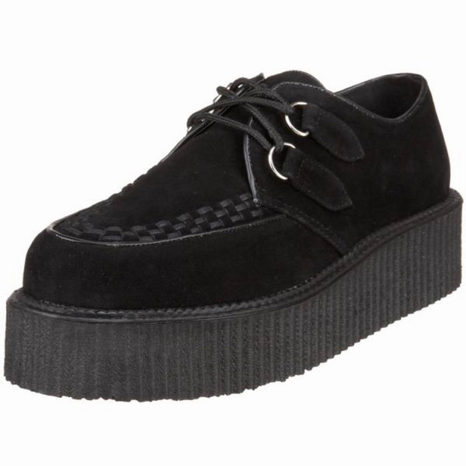 Demonia - V-CREEPER-502S 13 / Black Vegan Suede
