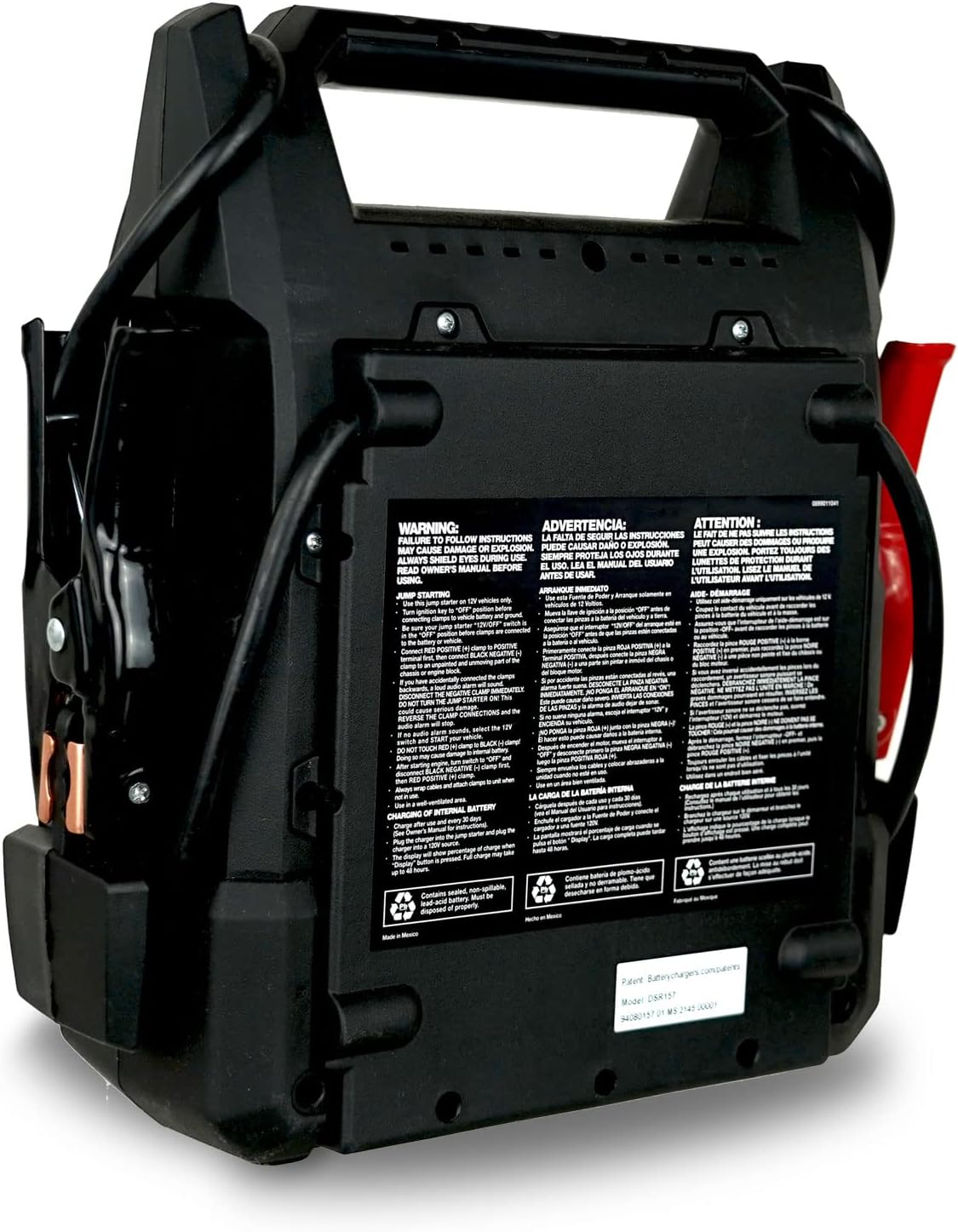 Schumacher DSR157 ProSeries 12V 2000 Peak Amp Jump Starter and DC Power Source, Black