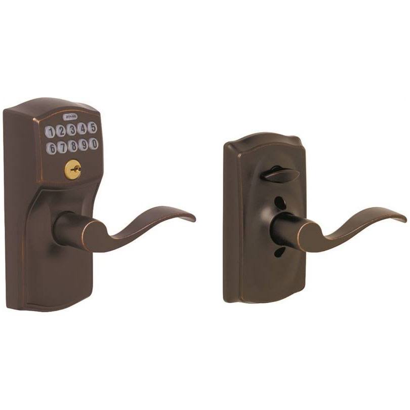 Schlage Accent Entry Lever Keypad Lock - Aged Bronze