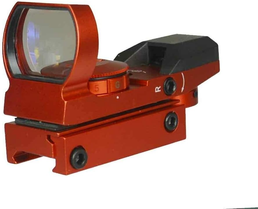 DB TAC INC Red Color Holographic Reflex Both Red and Green & 4 Reticals for Picatinny/Weaver Pack of 2