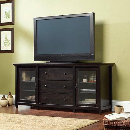 Sauder Edge Water TV Stand for TVs Up to 70 inch, Estate Black