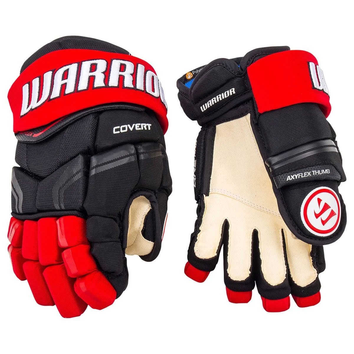 Warrior Covert QRE Pro Hockey Gloves - Senior - Black/Red - 14.0x22