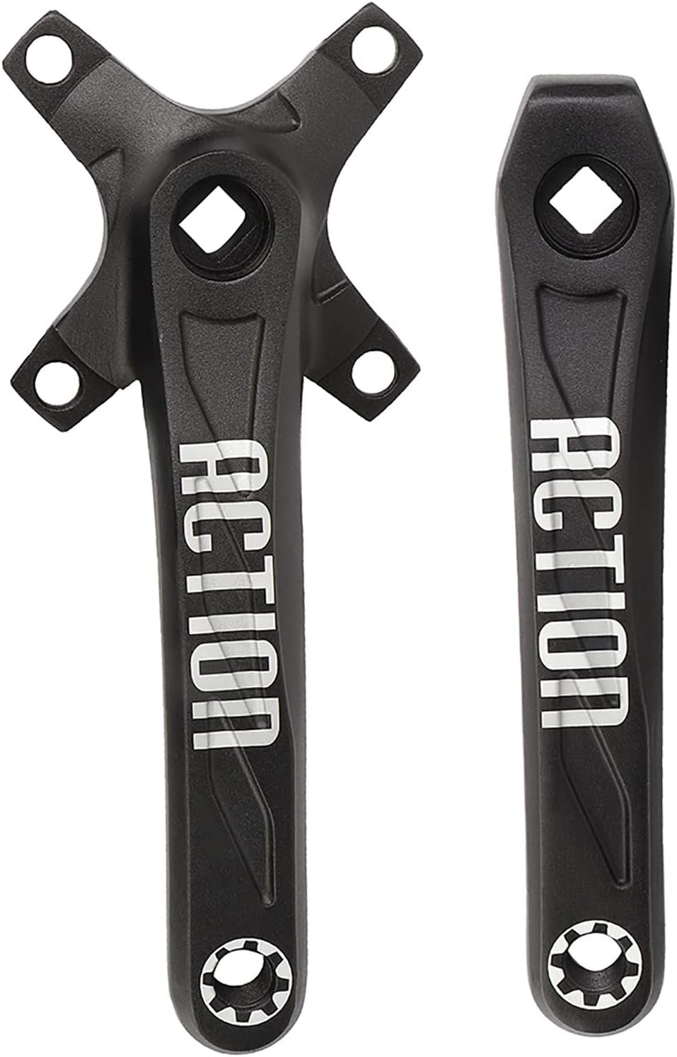 Keenso 1 Pair Cranks, Black Aluminium Alloy Left and Right Mountain Bike Crank Bicycle Accessories 170mm Pack of 2