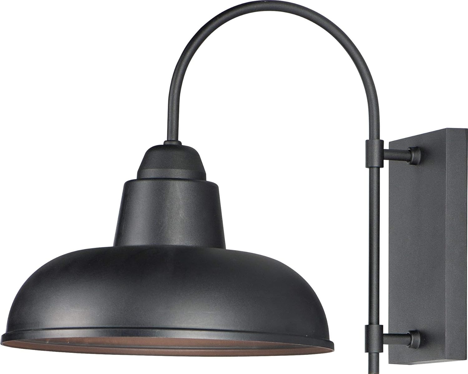 Maxim 10118BK Industrial Outdoor Wall Sconce, 1-Light 60 Watt, 16