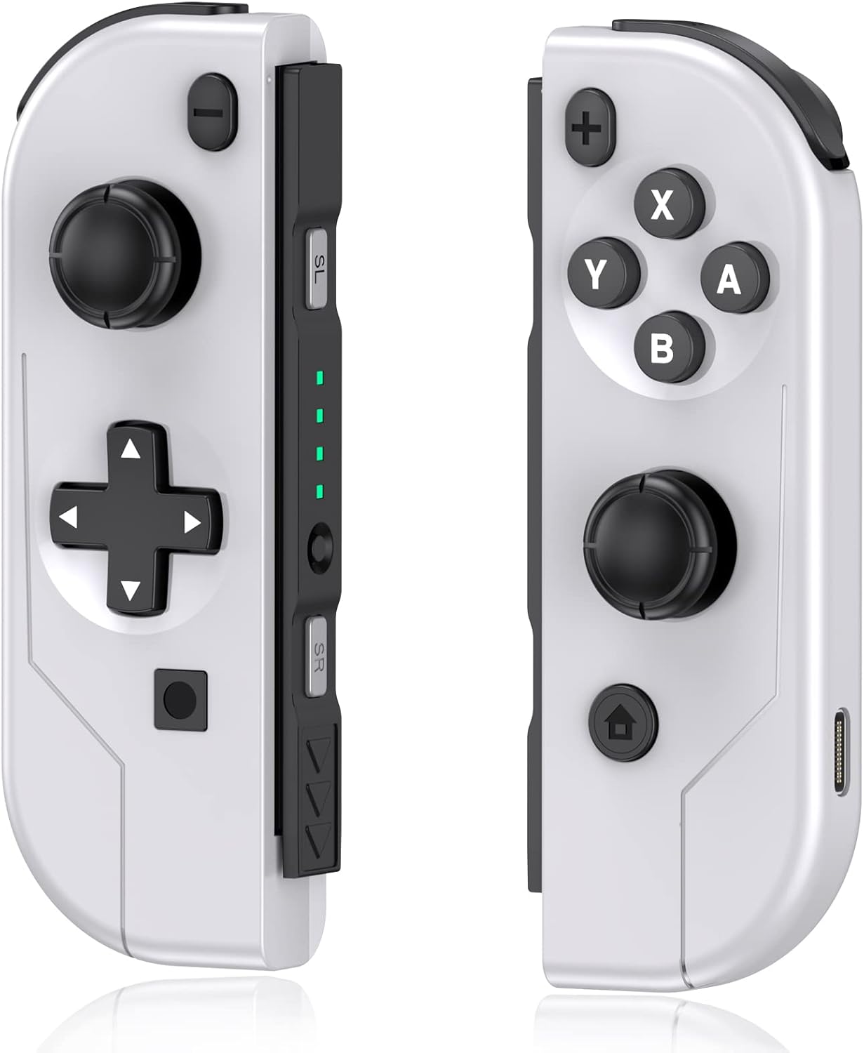 Wireless Joypad Controller Compatible with Switch, YCCTEAM Replacement for Switch Joy Con,Wireless Swtich Controller Remote Joystick Supports Motion Control and Dual Vibration(White) Pack of 2